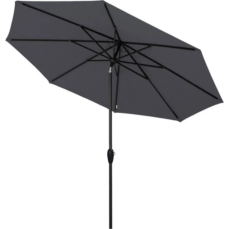 Sekey Alu-Sonnenschirm 330cm Sonnenschirm Gartensonnenschirm mit UV-Schutz，Windfester Sonnenschirm mit Kurbel für Balkon Garten & Terrasse Sonnenschutz UV 50+