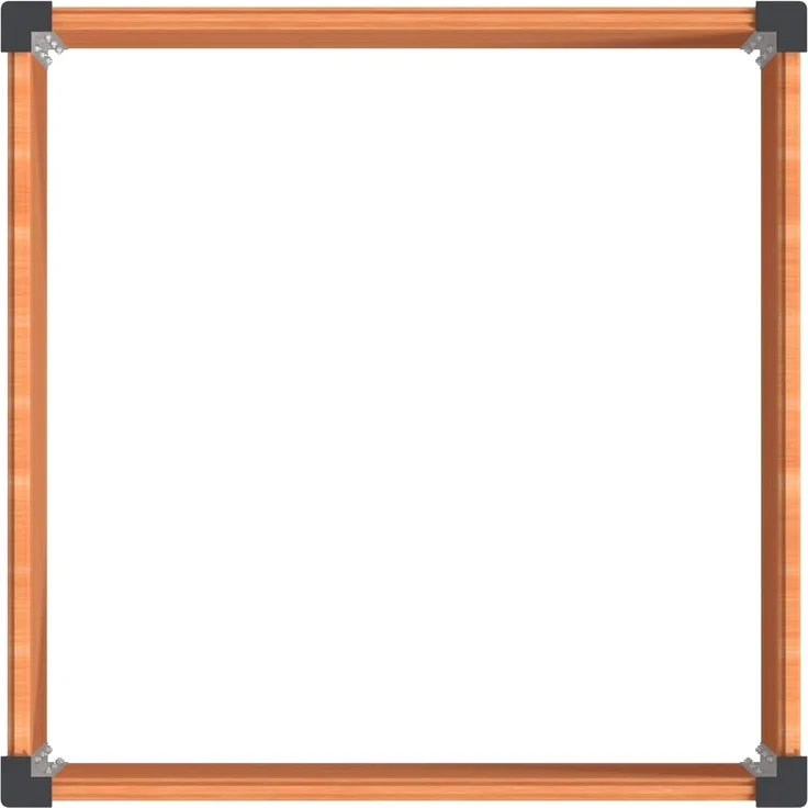vidaXL Hochbeet Braun 100 x 100 x 54 cm WPC und Aluminium 42038998 – Bild 5