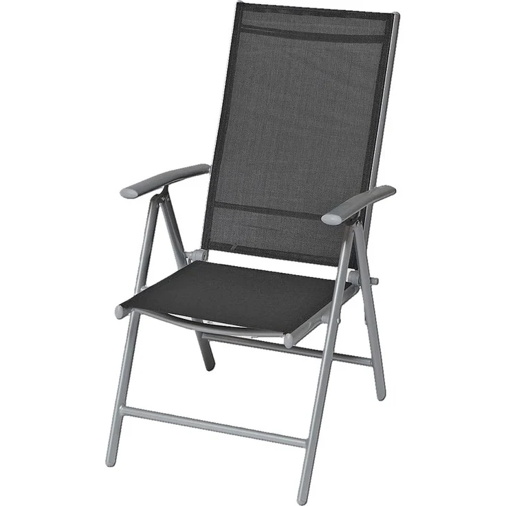 Gartenstuhl 2er Set TARA 7-fach verstellbar - Kunststoff, Schwarz | Hochlehner Wetterfest Gartenstühle Outdoor Essstühle – Bild 2