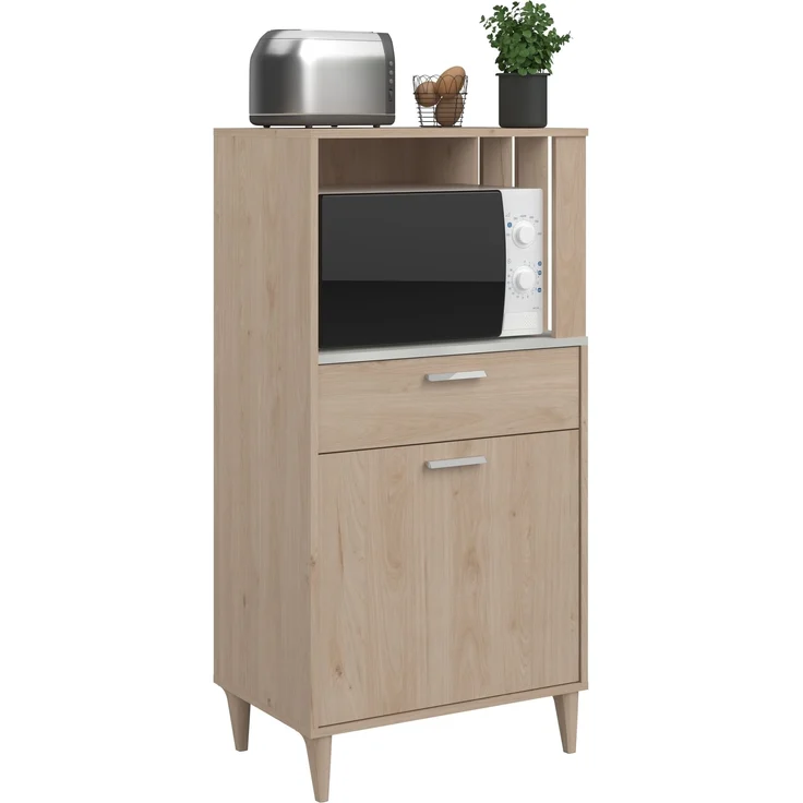 Mehrzweckschrank-Set >Gala 1< (2-teilig) Jackson Eiche Dekor, Beton Optik, Buffet + Beistellschrank – Bild 5