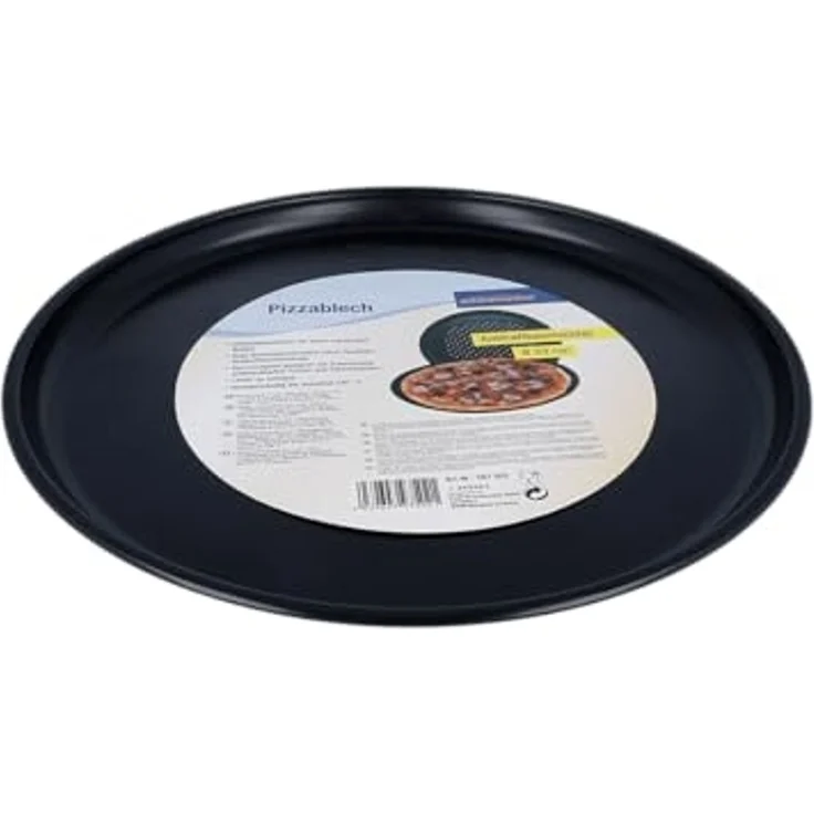 EUROHOME Pizzablech Ofenbackblech rund - Pizzaform - Pizzapfanne - Ofen Form - Backform, Karbonstahl, (1-St, Pizza Backblech Ø 33 cm), Pizzabackblech antihaft - hitzebeständig – Bild 4