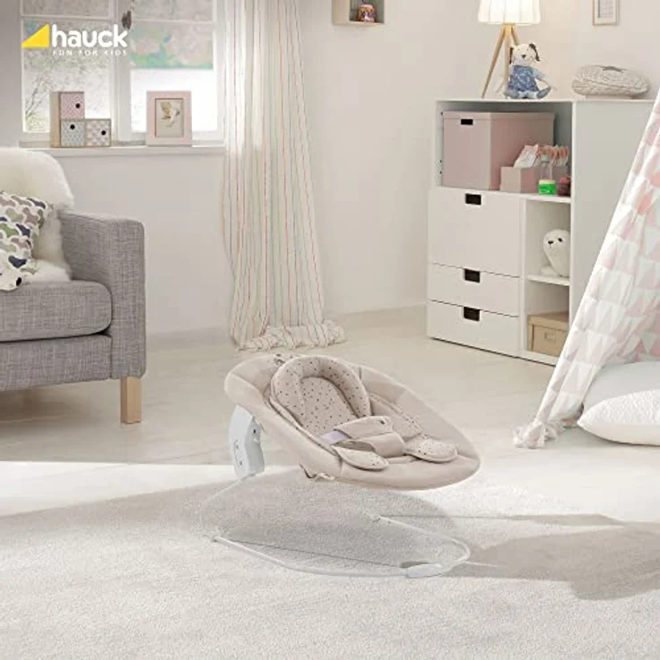 Hauck Babywippe Alpha Bouncer 2in1 kompatibel mit Hauck Hochstuhl Alpha+ und Beta+, Baby Wippe für Neugeborene ab Geburt bis 13 kg, mit Sitzverkleinerer, Shaukelfunktion, Winnie the Pooh Beige – Bild 10