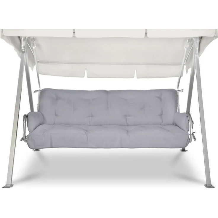 Beautissu Hollywoodschaukel Auflagenset Flair HS Hellgrau – Bild 2