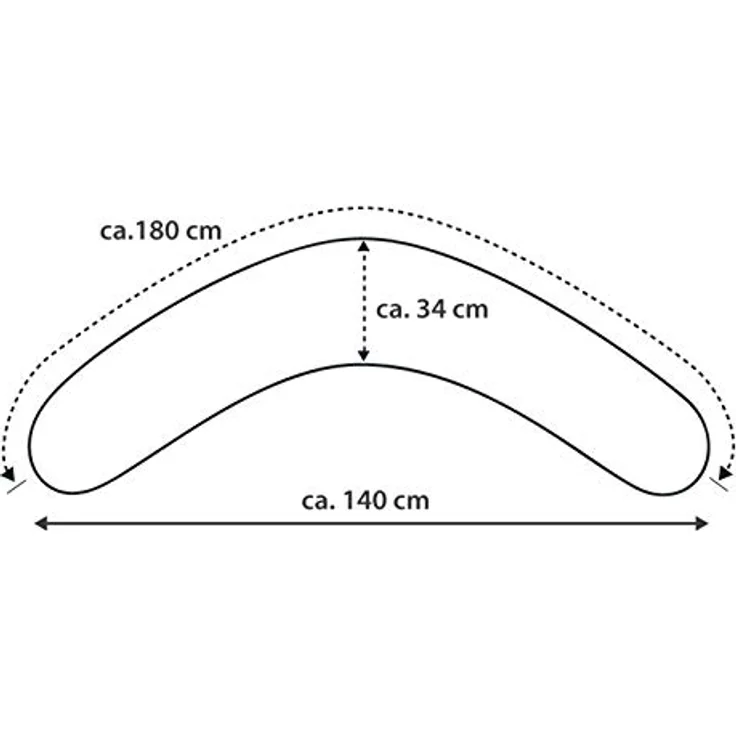 Theraline Ersatzbezug für Stillkissen Das Komfort, 180 cm, kuschelige Baumwolle, waschbar, Big Stars Grau – Bild 4