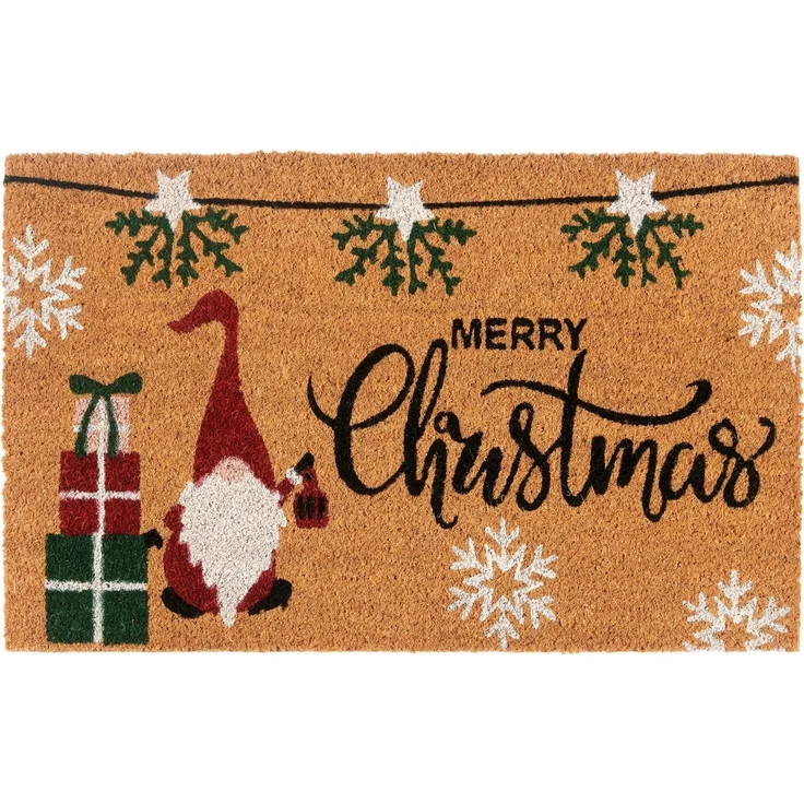 HANSE Home Fußmatte Kokos Merry Christmas Gifts, Türmatte, rechteckig, Höhe: 15 mm, Schmutzfangmatte, Rutschfest, Outdoor, Weihnachten, Kokosmatte, Flur
