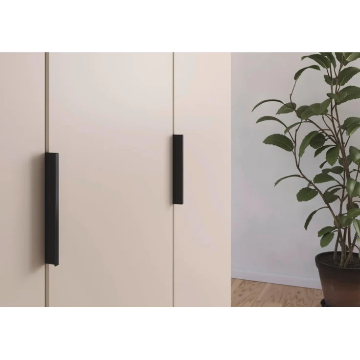 Rauch Möbel Lagoa, Kleiderschrank, Garderobe für Schlafzimmer, Kinderzimmer, Jugendzimmer 4-türig mit Spiegel, 4 Schubladen, mit Zubehör Premium, Farbe Beige, Breite 181 – Bild 7