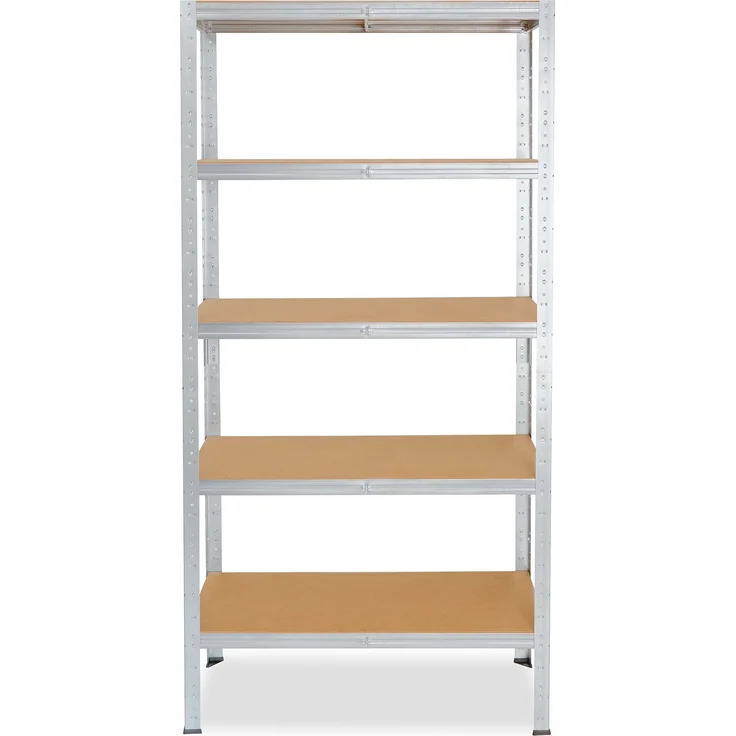 shelfplaza HOME 155x90x45 cm Schwerlastregal in grau-verzinkt mit 5 Böden und 175 kg Traglast pro Boden – Bild 5