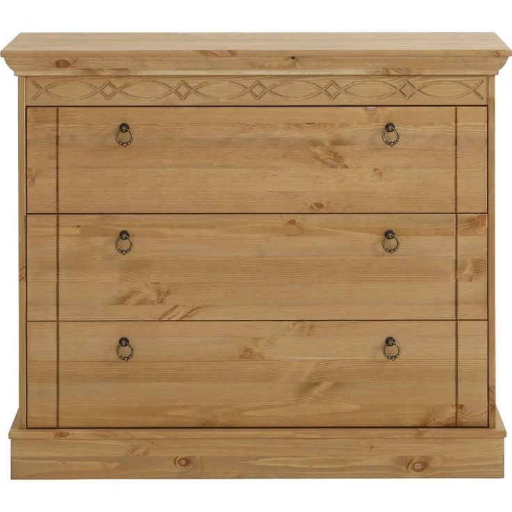 Home affaire Schubkastenkommode Indra, aus massiver Kiefer, mit 3 Schubladen, Breite: 100 cm – Bild 2