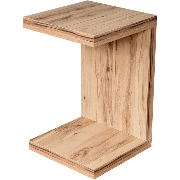 Levandeo® Couchtisch, Beistelltisch Coco Kernbuche Deutsche Herstellung 32x32x50cm