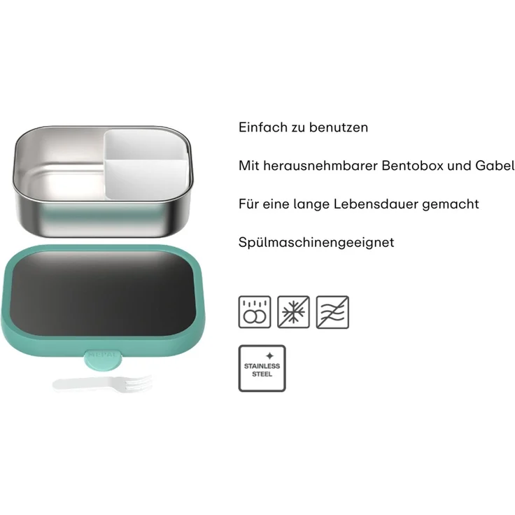 Mepal CAMPUS Edelstahl-Brotdose mit Gabel - Peppa Pig – Bild 3