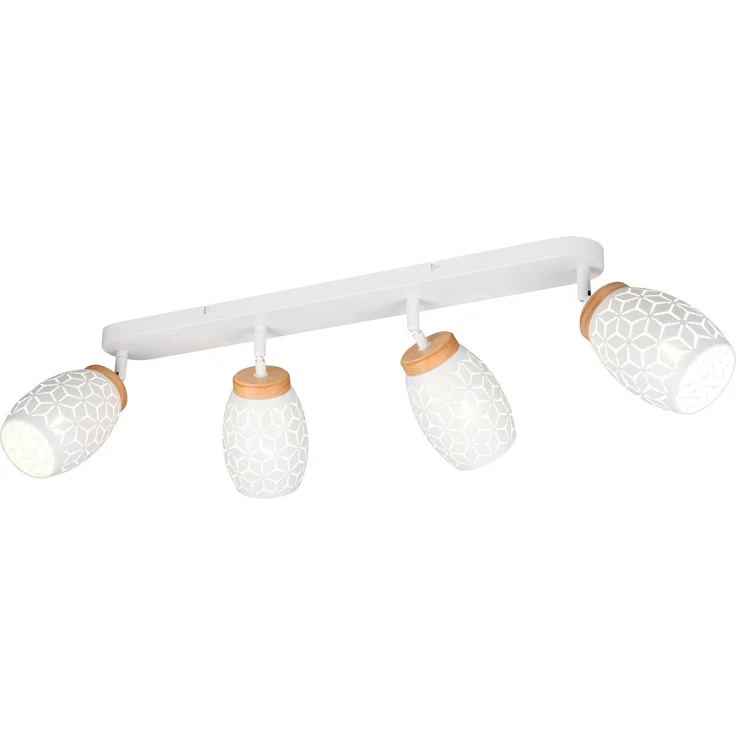 Deckenstrahler BIDAR Weiß 4-flammig mit Stanzmuster, Breite 74cm – Bild 2