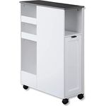 KESPER Nischenregal 24850-13 Spanplatte weiß mit Lenkrollen / Servierwagen