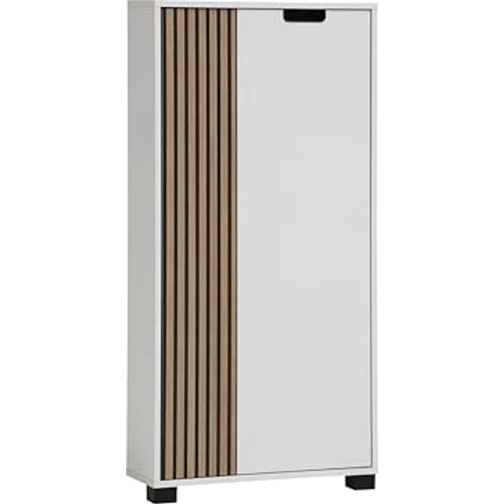 Schildmeyer Flurmöbel-Set Ryker 702065, Schuhschrank, Highboard, Regal, Mattweiß/Akustikpaneel Optik – Bild 2