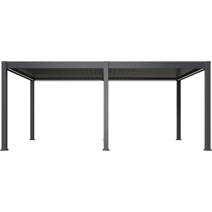 Weide E-Deluxe Plus | elektrische Pergola mit LED | Voll Aluminium | 4 x 6 M | motorisiertes Lamellendach anthrazit – Bild 8