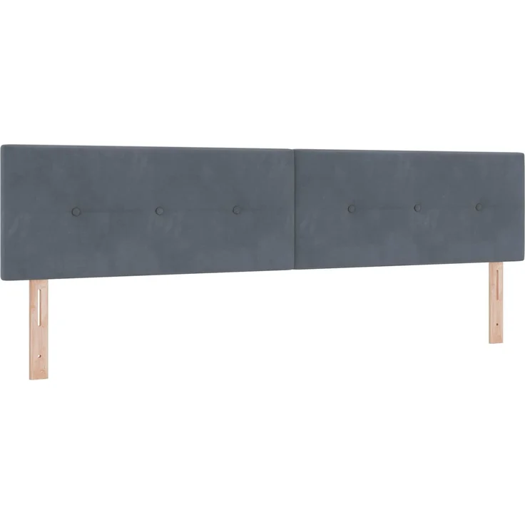 vidaXL Boxspringbett mit Matratze Dunkelgrau 200 x 200 cm Samt 3451746 – Bild 4