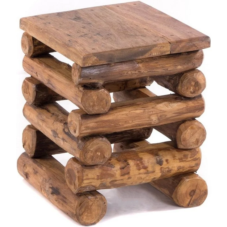 DESIGN DELIGHTS Hocker HOCKER "BLOCK 38", 30 x 30 x 39 cm (BxTxH), Altholz Holz massiv, Sitzhock – Bild 1