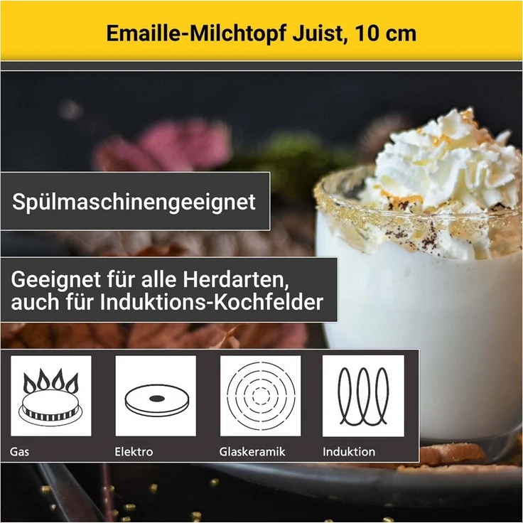 Krüger Milchtopf Juist, Emaille (1-tlg), Induktion – Bild 3