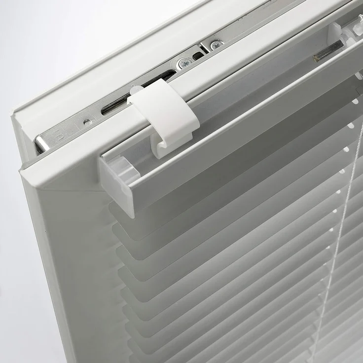 Deco Company Alu-Jalousie ohne Bohren, Zum Klemmen, Inkl. Klemmträgern, Sichtschutz, Lichtschutz, Blendschutz, Aluminium-Jalousie, Silber, 90 x 220 cm – Bild 4