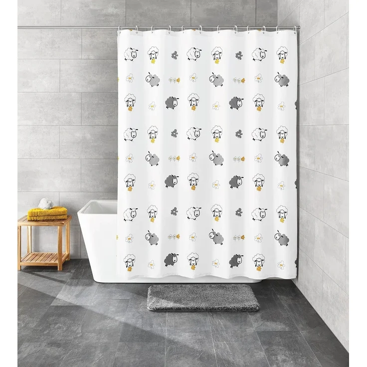 Kleine Wolke Duschvorhang Sheep multicolor 180 x 200 cm – Bild 2