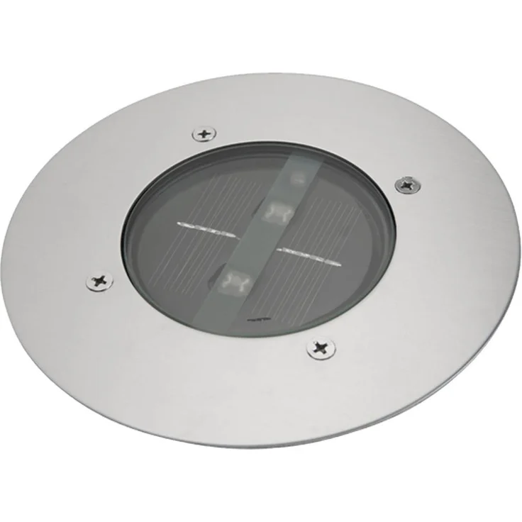 Solar LED Bodeneinbaustrahler 8er SET für Außen, Edelstahl rund Ø14cm IP67 – Bild 4