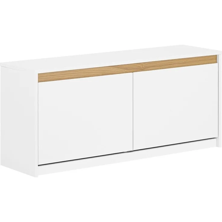 SoBuy FSR171-W Schuhbank, MDF, Lackiert, Weiß, 100 x 46 x 26 cm