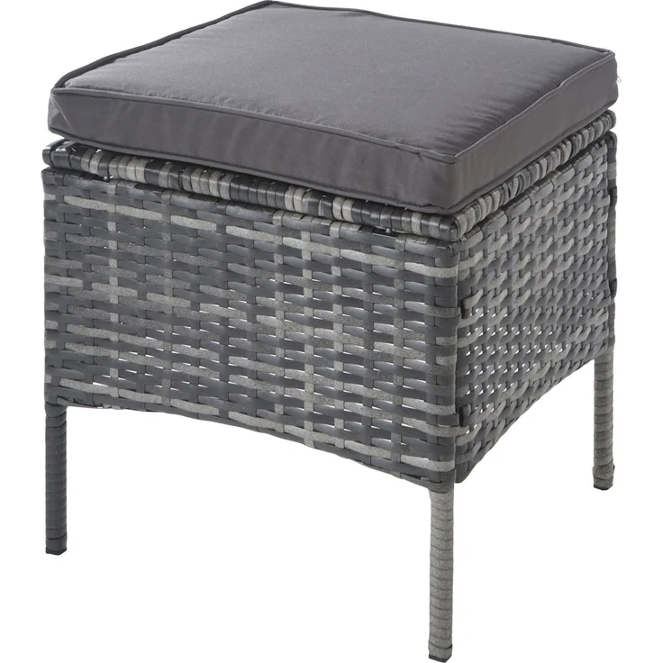 Merax Rattan Gartenmöbel Set 7 Personen, Terassenmöbel Balkonmöbel Set 4-tlg mit Kissen, Gartenlounge Set Loungemöbel Gartengarnitur Sitzgruppe, Grau – Bild 8