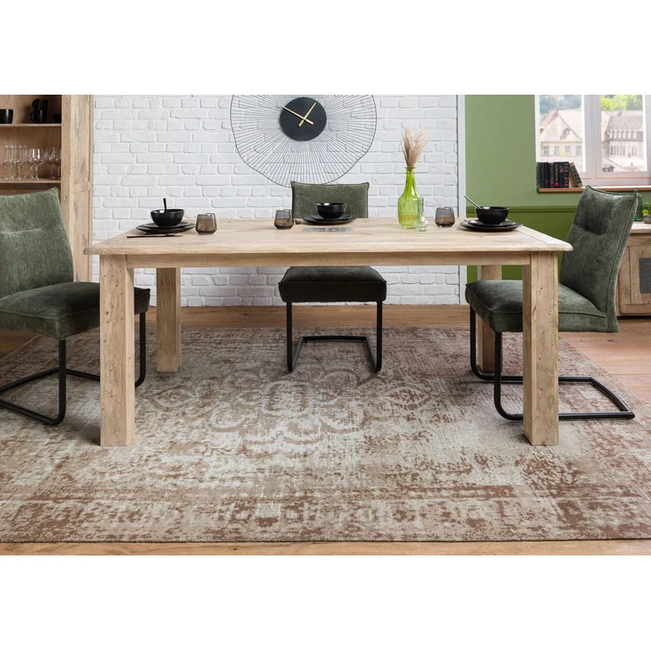 Esstisch Mango 200x100x76 beige lackiert RAILWAY – Bild 3
