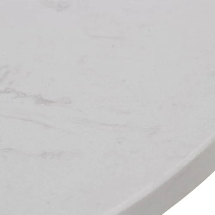 DRW Runder Beistelltisch aus Marmor und Metall in Weiß und Gold, 35x60 cm, 35x60 cm – Bild 3