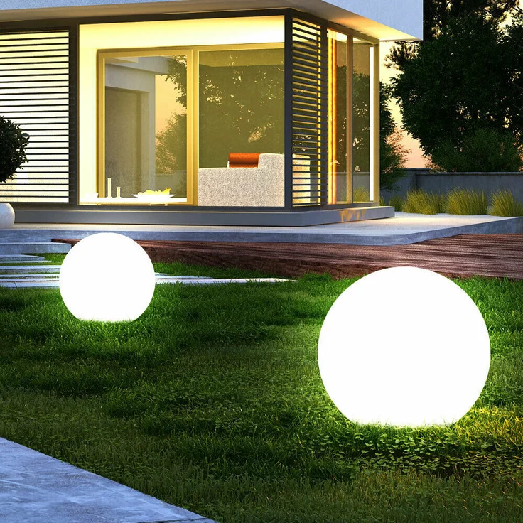 2er Set LED Solarkugel Steckleuchten, H 62 cm – Bild 9