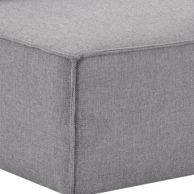 Juskys Ottomane Domas - modulares Sofa in Stoff Dunkelgrau - Wohnzimmer Couch - Modulsofa 130 kg belastbar - Sofagarnitur Wohnlandschaft – Bild 8