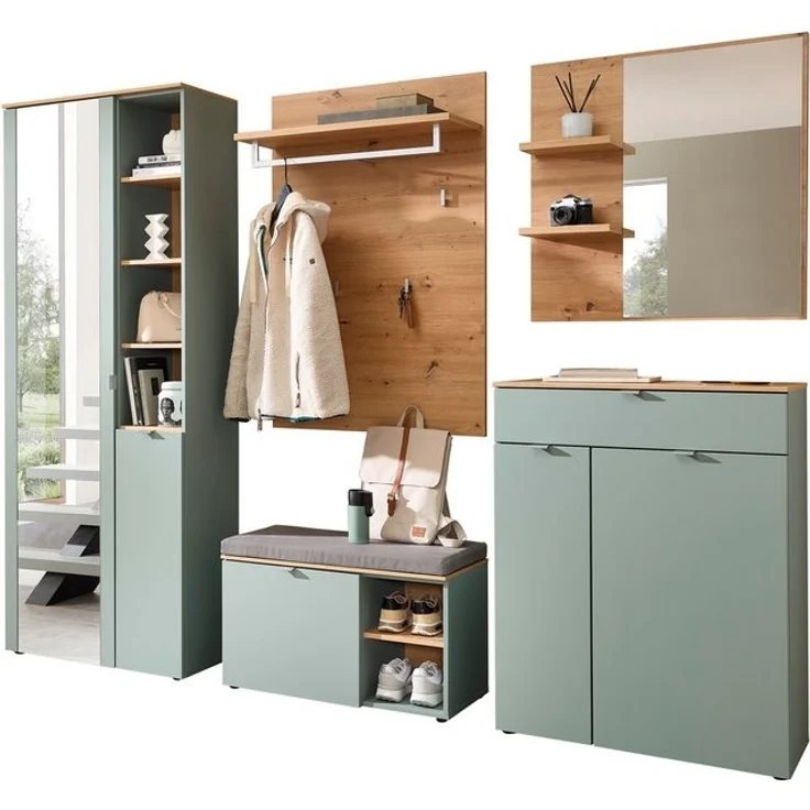 Innostyle Garderoben-Set Bari Garderobenprogarmm, BxHxT 264x202x38 cm, (Set, 5-St), Besteht aus 5 Typen – Bild 2