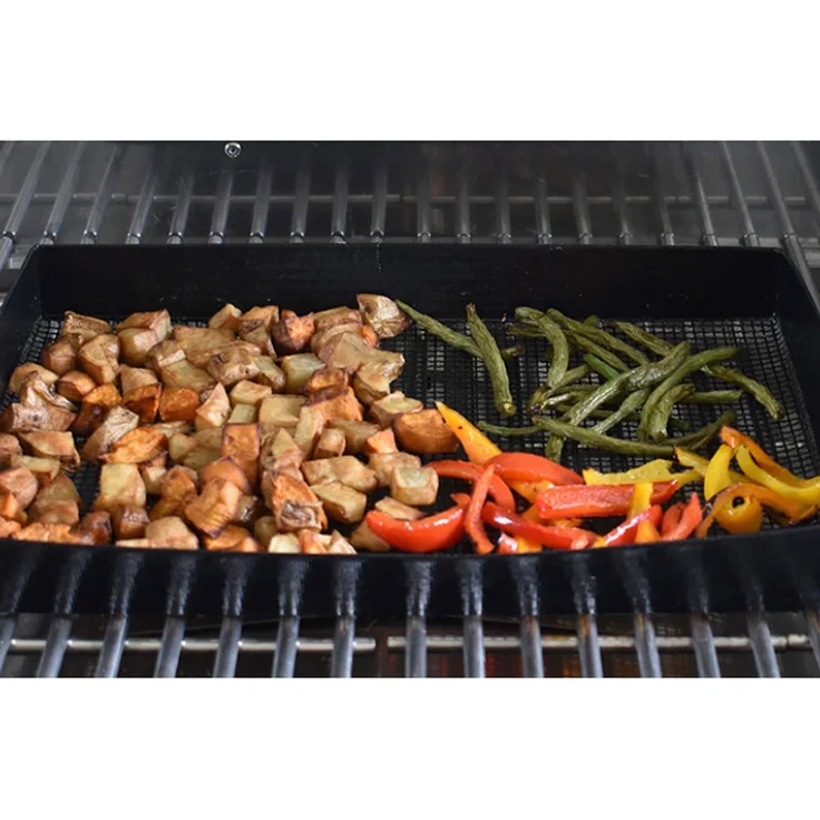 Grillgitter Wiederverwendbar Backmatte Grillmatte Grill Unterlage Matte – Bild 3