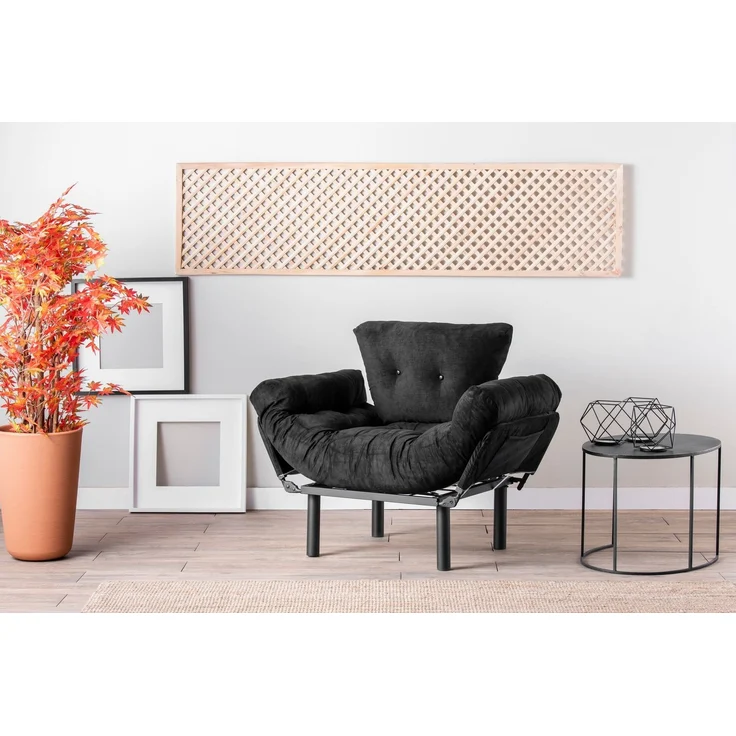 Hanah Home 'Nitta Single - Black' Ohrensessel, Schwarz, 95 x 85 x 70 cm – Bild 1