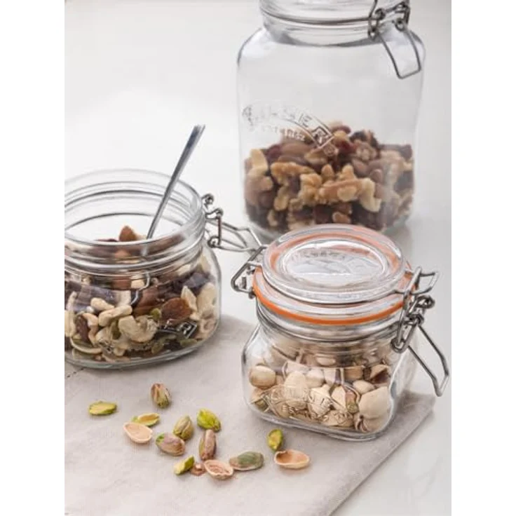 Kilner Einmachglas mit Bügelverschluss 250 ml quadratisch, Luftdichtes Vorratsglas mit Edelstahlbügel und Dichtung, Perfekt zum Einmachen, Konservieren und Lagern, spülmaschinengeeignet – Bild 6
