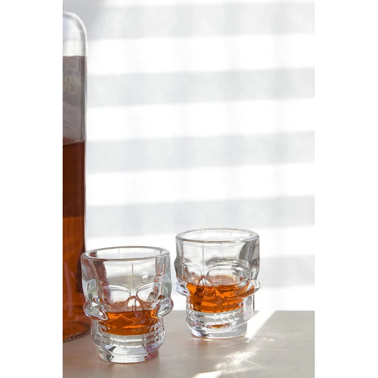 Kikkerland GL06 Schnapsglas Skull im 4-er Set – Bild 2