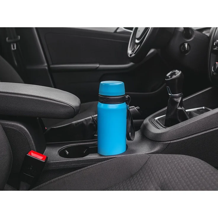 NOVEEN Matte Edelstahl Thermoskanne | 700 ml, Blau – Bild 5