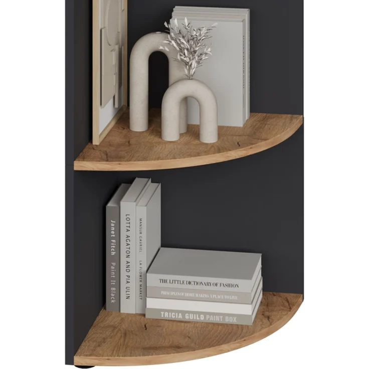 Eckregal Ecki Anthrazit/Goldkraft Eiche 40 x 180 cm Vicco – Bild 5