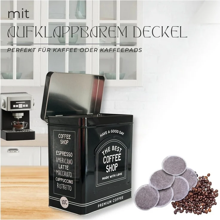 MediMuc Kaffeedose Vorratsdose schwarz oval oder eckig – Bild 2