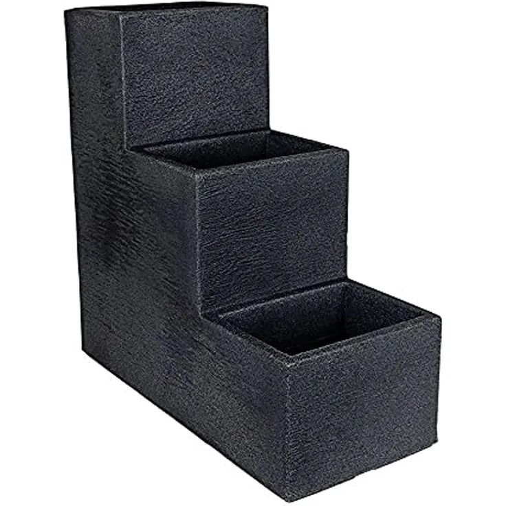 Spetebo Pflanzentreppe Kunststoff Blumentreppe in anthrazit - 60 x 59 cm