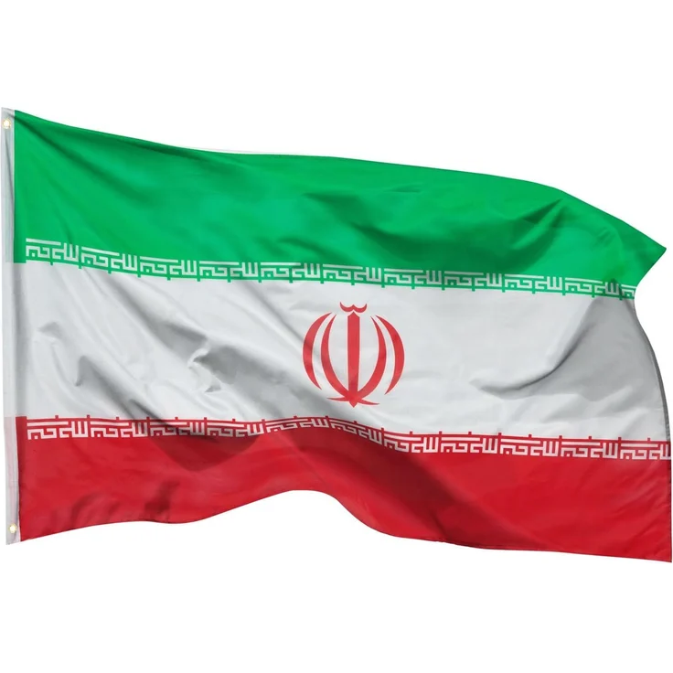 PHENO FLAGS Iran Flagge 90x150 cm - wetterbeständige Fahne mit Messingösen, 100% Polyester, robuste Doppelnaht & in lebendigen Farben - ideal für Flaggen-Liebhaber
