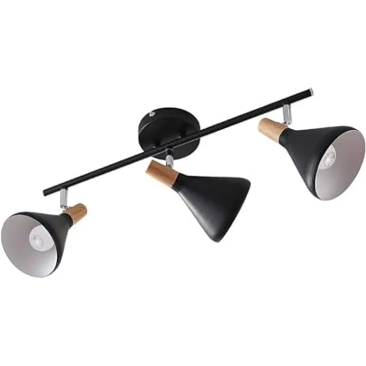 Lindby Strahler Arina, 3-flammige Deckenlampe in Schwarz aus Metall mit E14-Fassungen, modernes Design für Schlafzimmer und Wohnzimmer