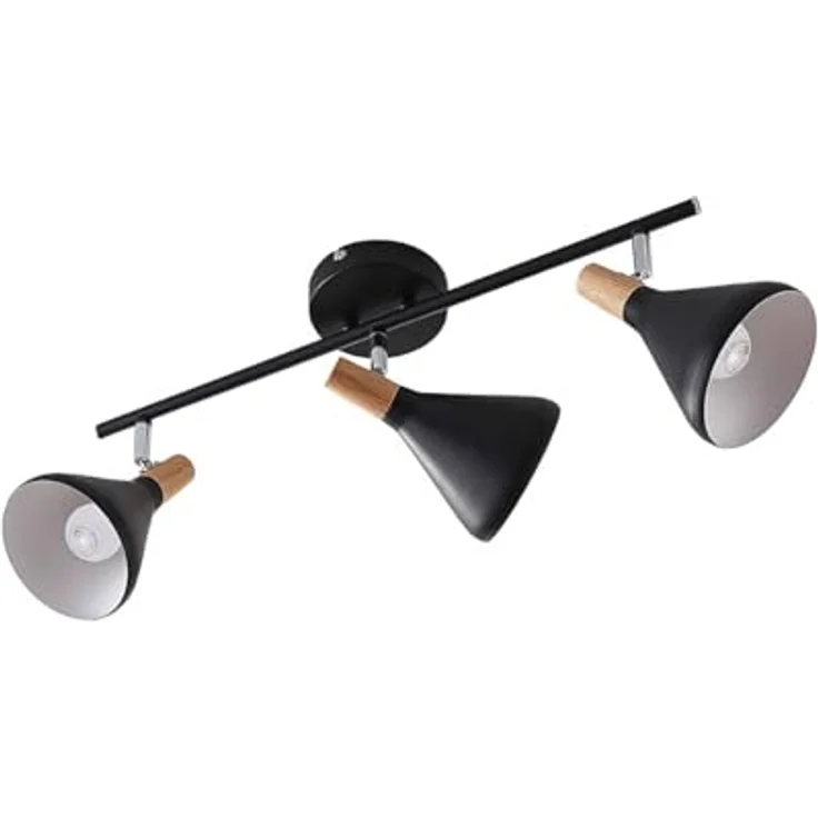 Lindby Strahler Arina, 3-flammige Deckenlampe in Schwarz aus Metall mit E14-Fassungen, modernes Design für Schlafzimmer und Wohnzimmer – Bild 1