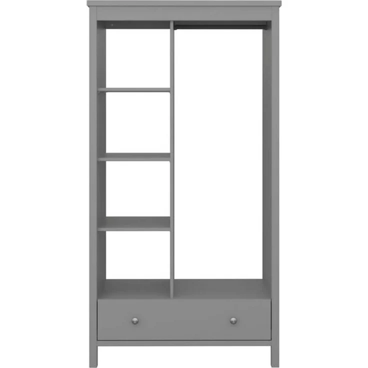 ebuy24 Kleiderschrank Tromsø Kleiderschrank ohne Türen 3 Ablagen, 1 Schu – Bild 4
