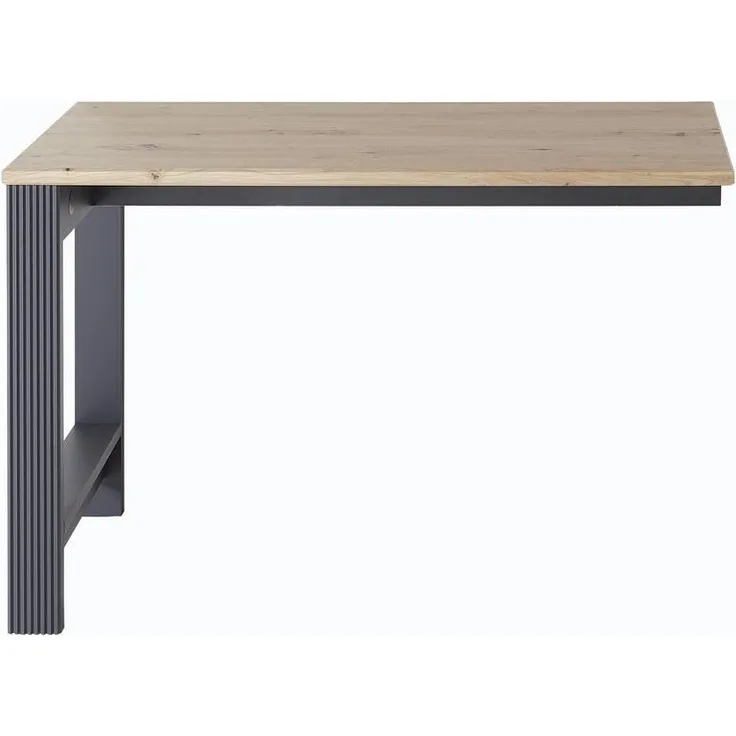JASMIN Schreibtisch Winkel in Graphit, Artisan Eiche Optik - Eckschreibtisch Erweiterung für mehr Arbeitsfläche - Landhausstil Büromöbel Komplettset - 120 x 76 x 50 cm (B/H/T)