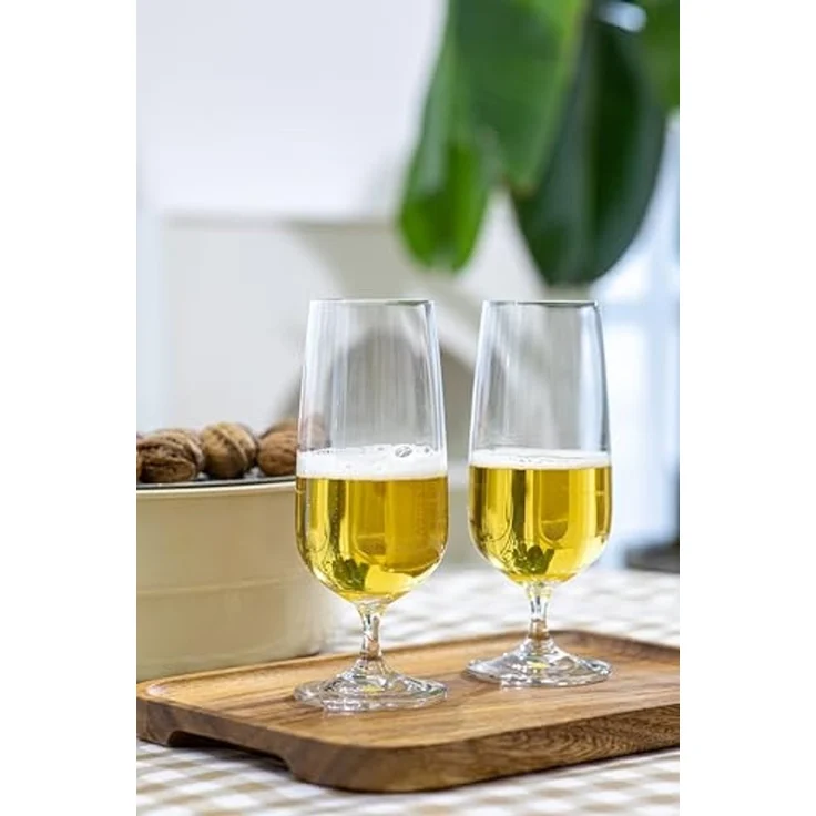 ECHTWERK Bierglas Pilsbiergläser Set, ca. 400 ml, 6-tlg, Glas, Strapazierfähige Biertulpen, stilvoll und passend zur Tischdeko – Bild 3
