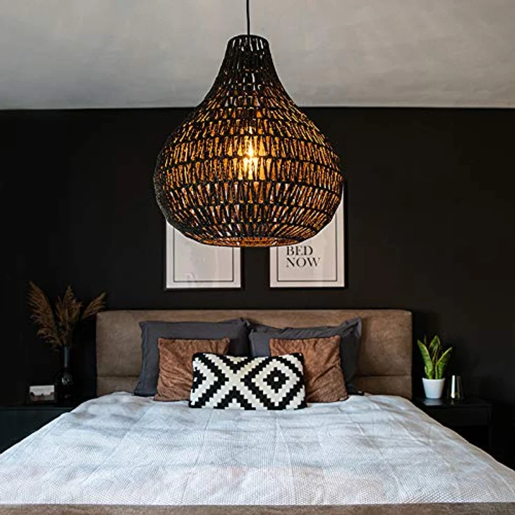 Qazqa Lina Pendelleuchte, Retro Hängelampe in Schwarz, rund, 45 cm, dimmbar für Wohnzimmer – Bild 2