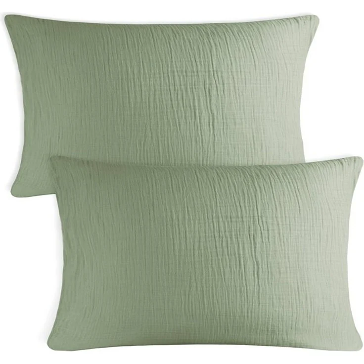 Blumtal Kissenbezug Musselin Kissenbezug - Oeko-TEX zertifiziertes Musselin Kopfkissen, (2 Stück), 100% Baumwolle – Bild 4