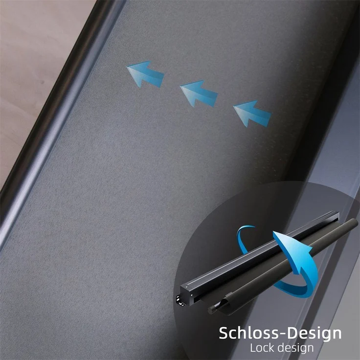 Senkrechtmarkise ausziehbar Seitenmarkise Windschutz 100x250cm Grau – Bild 6