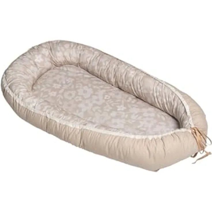 ULLENBOOM Babynest – OEKO-TEX Materialien, Made in EU – Babynestchen Neugeborene, Kuschelnest Baby, tragbares Reisebett, gepolstert & waschbar (55x95 cm)
