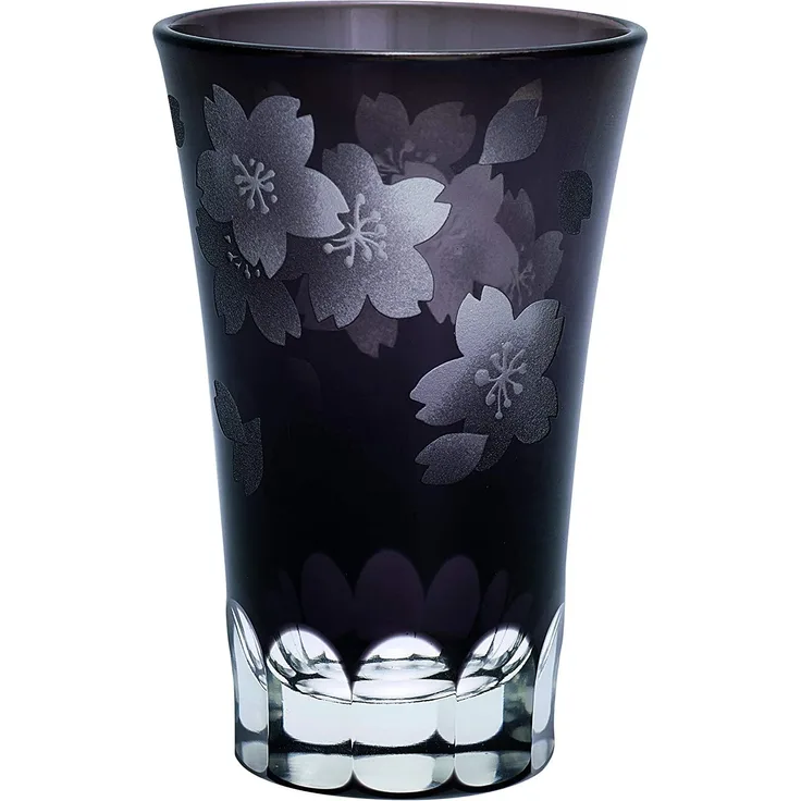 Greengate Wasserglas Flower grey crystal small